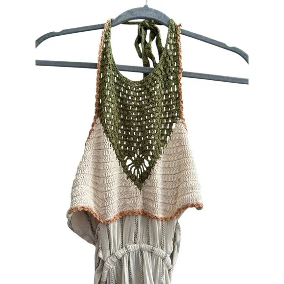 Free People Harper Maxi Dress Size Small Crochet Bust - Picture 7 of 9